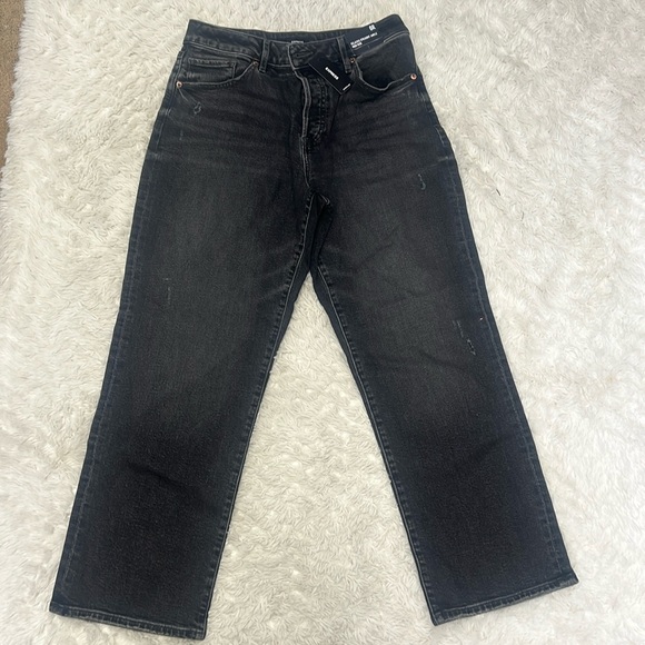 Express relaxed straight ankle high rise jeans! - Picture 2 of 5
